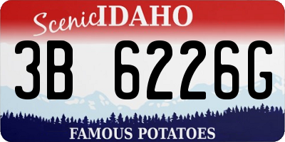 ID license plate 3B6226G