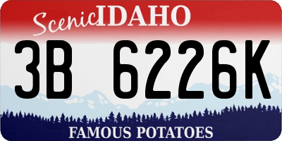 ID license plate 3B6226K