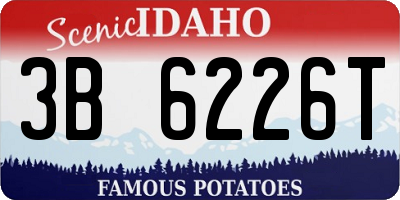 ID license plate 3B6226T
