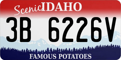 ID license plate 3B6226V