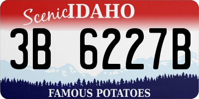 ID license plate 3B6227B