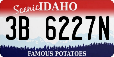 ID license plate 3B6227N