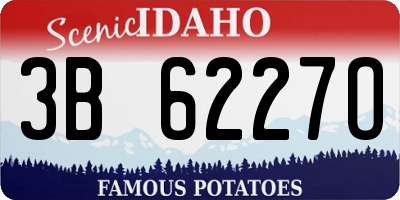 ID license plate 3B6227O