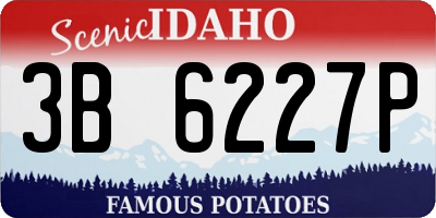 ID license plate 3B6227P