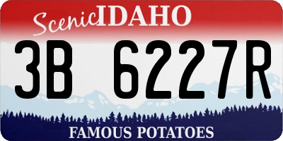 ID license plate 3B6227R