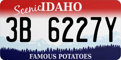ID license plate 3B6227Y