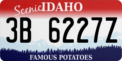 ID license plate 3B6227Z