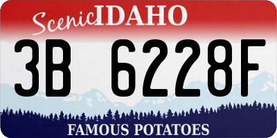 ID license plate 3B6228F