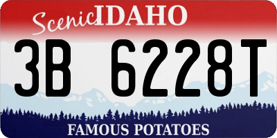 ID license plate 3B6228T