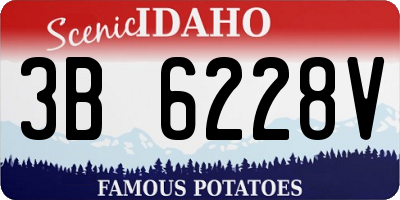 ID license plate 3B6228V