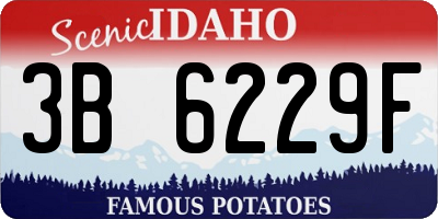 ID license plate 3B6229F