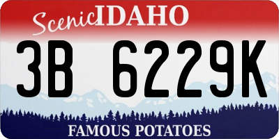 ID license plate 3B6229K