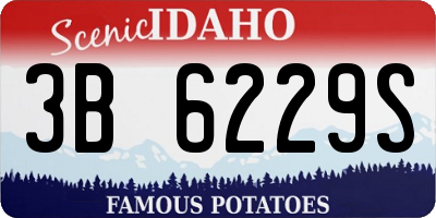 ID license plate 3B6229S