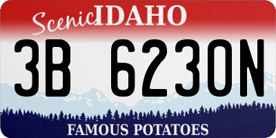 ID license plate 3B6230N