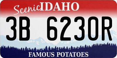 ID license plate 3B6230R