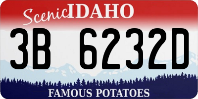ID license plate 3B6232D