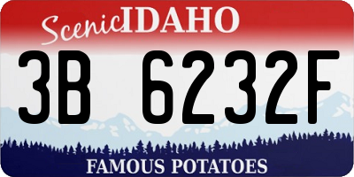 ID license plate 3B6232F