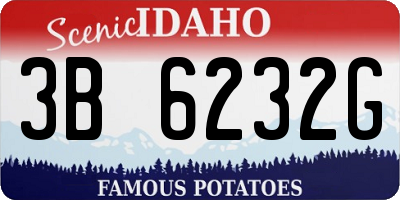 ID license plate 3B6232G