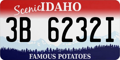 ID license plate 3B6232I