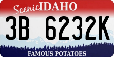 ID license plate 3B6232K