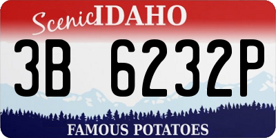 ID license plate 3B6232P