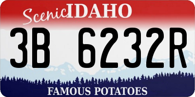 ID license plate 3B6232R