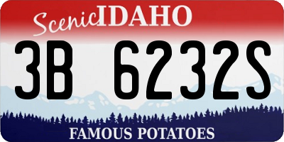 ID license plate 3B6232S