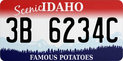 ID license plate 3B6234C