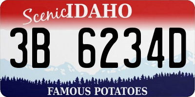 ID license plate 3B6234D