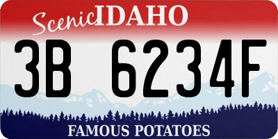ID license plate 3B6234F