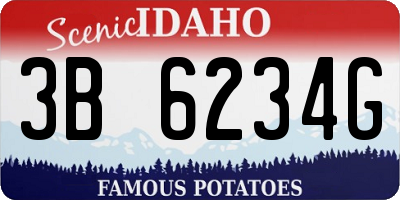 ID license plate 3B6234G