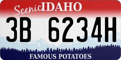 ID license plate 3B6234H