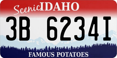 ID license plate 3B6234I