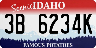 ID license plate 3B6234K