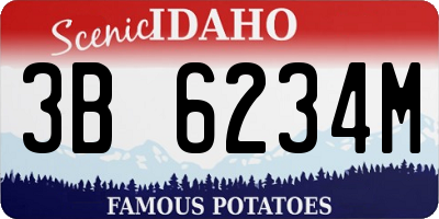 ID license plate 3B6234M