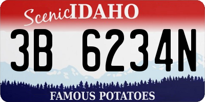 ID license plate 3B6234N
