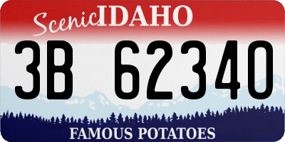 ID license plate 3B6234O