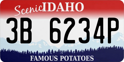 ID license plate 3B6234P