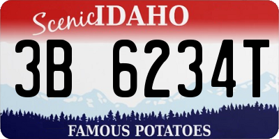 ID license plate 3B6234T