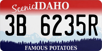 ID license plate 3B6235R