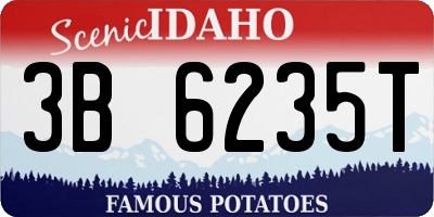 ID license plate 3B6235T