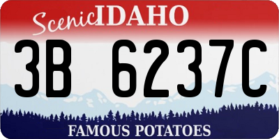 ID license plate 3B6237C