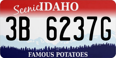 ID license plate 3B6237G