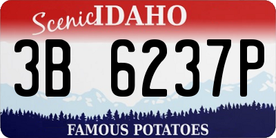 ID license plate 3B6237P