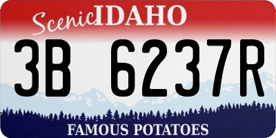 ID license plate 3B6237R