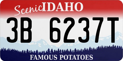 ID license plate 3B6237T
