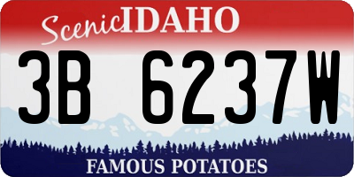 ID license plate 3B6237W