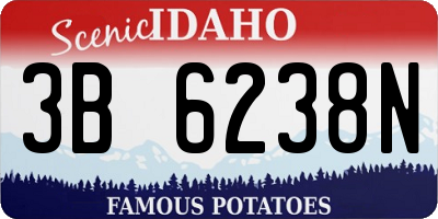 ID license plate 3B6238N