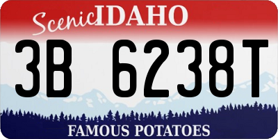 ID license plate 3B6238T