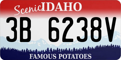 ID license plate 3B6238V